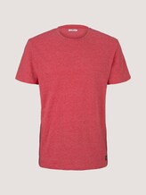 T-Shirt in Melange-Optik - Männer - plain red grindle melange T-Shirt in Melange-Optik - Männer - plain red grindle melange - 7 - TOM TAILOR