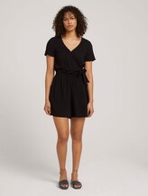 Kurzer Jumpsuit in Wickeloptik - Frauen - deep black Kurzer Jumpsuit in Wickeloptik - Frauen - deep black - 3 - TOM TAILOR Denim