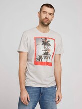 T-Shirt mit Fotoprint - Männer - white melange T-Shirt mit Fotoprint - Männer - white melange - 1 - TOM TAILOR