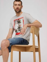 T-Shirt mit Fotoprint - Männer - white melange T-Shirt mit Fotoprint - Männer - white melange - 5 - TOM TAILOR