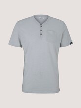 Henley T-Shirt in Melange Optik - Männer - white melange Henley T-Shirt in Melange Optik - Männer - white melange - 7 - TOM TAILOR