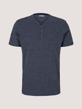Henley T-Shirt in Melange Optik - Männer - sailor blue grindle melange Henley T-Shirt in Melange Optik - Männer - sailor blue grindle melange - 7 - TOM TAILOR