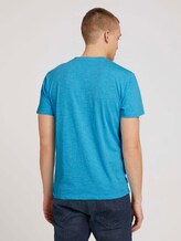 Henley T-Shirt in Melange Optik - Männer - aqua blue grindle melange Henley T-Shirt in Melange Optik - Männer - aqua blue grindle melange - 2 - TOM TAILOR