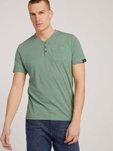 Henley T-Shirt in Melange Optik - Männer - mint green grindle melange Henley T-Shirt in Melange Optik - Männer - mint green grindle melange - 5 - TOM TAILOR