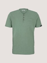 Henley T-Shirt in Melange Optik - Männer - mint green grindle melange Henley T-Shirt in Melange Optik - Männer - mint green grindle melange - 7 - TOM TAILOR