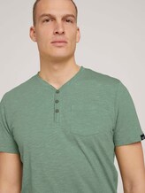Henley T-Shirt in Melange Optik - Männer - mint green grindle melange Henley T-Shirt in Melange Optik - Männer - mint green grindle melange - 9 - TOM TAILOR