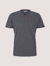 Henley T-Shirt in Melange Optik - Männer - dark grey grindle melange Henley T-Shirt in Melange Optik - Männer - dark grey grindle melange - 7 - TOM TAILOR