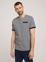 gestreiftes T-Shirt - Männer - sailor blue waffle stripe gestreiftes T-Shirt - Männer - sailor blue waffle stripe - 1 - TOM TAILOR