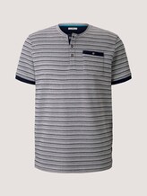 gestreiftes T-Shirt - Männer - sailor blue waffle stripe gestreiftes T-Shirt - Männer - sailor blue waffle stripe - 7 - TOM TAILOR