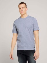 Basic T-Shirt - Männer - Light Stone Grey Melange Basic T-Shirt - Männer - Light Stone Grey Melange - 1 - TOM TAILOR