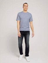 Basic T-Shirt - Männer - Light Stone Grey Melange Basic T-Shirt - Männer - Light Stone Grey Melange - 3 - TOM TAILOR