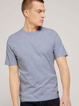 Basic T-Shirt - Männer - Light Stone Grey Melange Basic T-Shirt - Männer - Light Stone Grey Melange - 5 - TOM TAILOR