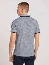 Meliertes Poloshirt mit Stickerei - Männer - offwhite streaky grindle Meliertes Poloshirt mit Stickerei - Männer - offwhite streaky grindle - 2 - TOM TAILOR