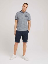 Meliertes Poloshirt mit Stickerei - Männer - offwhite streaky grindle Meliertes Poloshirt mit Stickerei - Männer - offwhite streaky grindle - 3 - TOM TAILOR