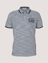 Meliertes Poloshirt mit Stickerei - Männer - offwhite streaky grindle Meliertes Poloshirt mit Stickerei - Männer - offwhite streaky grindle - 7 - TOM TAILOR