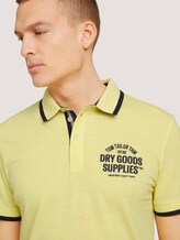 Meliertes Poloshirt mit Stickerei - Männer - pale yellow streaky grindle Meliertes Poloshirt mit Stickerei - Männer - pale yellow streaky grindle - 9 - TOM TAILOR