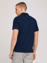 Meliertes Poloshirt mit Stickerei - Männer - sailor blue streaky grindle Meliertes Poloshirt mit Stickerei - Männer - sailor blue streaky grindle - 2 - TOM TAILOR