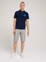 Meliertes Poloshirt mit Stickerei - Männer - sailor blue streaky grindle Meliertes Poloshirt mit Stickerei - Männer - sailor blue streaky grindle - 3 - TOM TAILOR