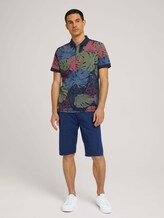 Poloshirt mit floralem Muster und mit Bio-Baumwolle - Männer - dark blue paint leaf design Poloshirt mit floralem Muster und mit Bio-Baumwolle - Männer - dark blue paint leaf design - 3 - TOM TAILOR