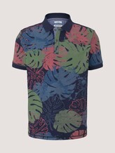 Poloshirt mit floralem Muster und mit Bio-Baumwolle - Männer - dark blue paint leaf design Poloshirt mit floralem Muster und mit Bio-Baumwolle - Männer - dark blue paint leaf design - 7 - TOM TAILOR
