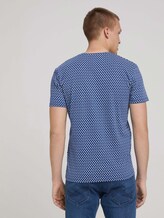 gemustertes T-Shirt mit Bio-Baumwolle - Männer - dark blue small leaf design gemustertes T-Shirt mit Bio-Baumwolle - Männer - dark blue small leaf design - 2 - TOM TAILOR