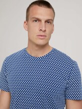 gemustertes T-Shirt mit Bio-Baumwolle - Männer - dark blue small leaf design gemustertes T-Shirt mit Bio-Baumwolle - Männer - dark blue small leaf design - 9 - TOM TAILOR