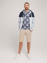 gemustertes T-Shirt mit Bio-Baumwolle - Männer - navy white leaf stripe design gemustertes T-Shirt mit Bio-Baumwolle - Männer - navy white leaf stripe design - 3 - TOM TAILOR