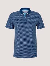gemustertes Poloshirt - Männer - dark blue small leaf design gemustertes Poloshirt - Männer - dark blue small leaf design - 7 - TOM TAILOR