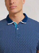 gemustertes Poloshirt - Männer - dark blue small leaf design gemustertes Poloshirt - Männer - dark blue small leaf design - 9 - TOM TAILOR