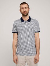 Poloshirt mit Bio-Baumwolle - Männer - offwhite palmtree design Poloshirt mit Bio-Baumwolle - Männer - offwhite palmtree design - 1 - TOM TAILOR