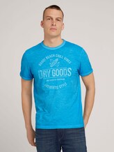 T-Shirt mit Print - Männer - aquarius turquoise T-Shirt mit Print - Männer - aquarius turquoise - 1 - TOM TAILOR