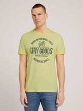 T-Shirt mit Print - Männer - pale straw yellow T-Shirt mit Print - Männer - pale straw yellow - 1 - TOM TAILOR