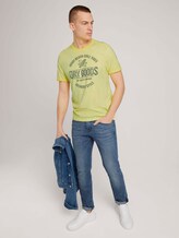 T-Shirt mit Print - Männer - pale straw yellow T-Shirt mit Print - Männer - pale straw yellow - 3 - TOM TAILOR