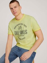 T-Shirt mit Print - Männer - pale straw yellow T-Shirt mit Print - Männer - pale straw yellow - 5 - TOM TAILOR