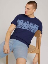 T-Shirt mit floralem Print - Männer - Sailor Blue T-Shirt mit floralem Print - Männer - Sailor Blue - 5 - TOM TAILOR