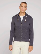 Sweatjacke mit Stehkragen - Männer - Cyber Grey Sweatjacke mit Stehkragen - Männer - Cyber Grey - 1 - TOM TAILOR