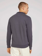 Sweatjacke mit Stehkragen - Männer - Cyber Grey Sweatjacke mit Stehkragen - Männer - Cyber Grey - 2 - TOM TAILOR
