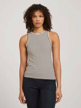 Slim Fit Top - Frauen - cream black stripe Slim Fit Top - Frauen - cream black stripe - 1 - TOM TAILOR Denim