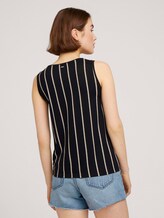 Top with knotted details - Women - black beige vertical stripe Top with knotted details - Women - black beige vertical stripe - 2 - TOM TAILOR Denim