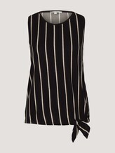 Top with knotted details - Women - black beige vertical stripe Top with knotted details - Women - black beige vertical stripe - 7 - TOM TAILOR Denim