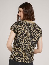 T-Shirt mit Stehkragen - Frauen - black animal print T-Shirt mit Stehkragen - Frauen - black animal print - 2 - TOM TAILOR Denim