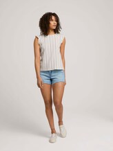 Gestreiftes Top - Frauen - creme black structured stripe Gestreiftes Top - Frauen - creme black structured stripe - 3 - TOM TAILOR Denim