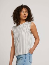 Gestreiftes Top - Frauen - creme black structured stripe Gestreiftes Top - Frauen - creme black structured stripe - 5 - TOM TAILOR Denim
