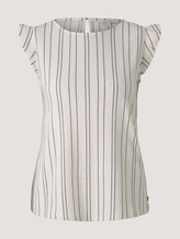 Gestreiftes Top - Frauen - creme black structured stripe Gestreiftes Top - Frauen - creme black structured stripe - 7 - TOM TAILOR Denim