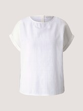 T-shirt with cuffs - Women - Gardenia White T-shirt with cuffs - Women - Gardenia White - 7 - TOM TAILOR Denim