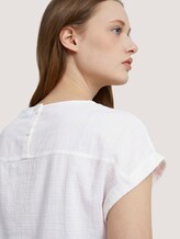 T-shirt with cuffs - Women - Gardenia White T-shirt with cuffs - Women - Gardenia White - 9 - TOM TAILOR Denim