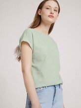 T-Shirt mit Bio-Baumwolle - Frauen - light dusty green T-Shirt mit Bio-Baumwolle - Frauen - light dusty green - 5 - TOM TAILOR Denim