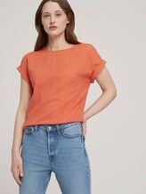 T-Shirt mit Bio-Baumwolle - Frauen - sundown coral T-Shirt mit Bio-Baumwolle - Frauen - sundown coral - 5 - TOM TAILOR Denim
