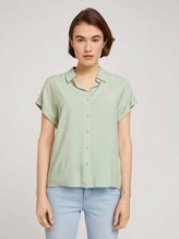 Kurzarmbluse mit LENZING™ ECOVERO™ - Frauen - light dusty green Kurzarmbluse mit LENZING™ ECOVERO™ - Frauen - light dusty green - 1 - TOM TAILOR Denim