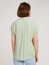 Kurzarmbluse mit LENZING™ ECOVERO™ - Frauen - light dusty green Kurzarmbluse mit LENZING™ ECOVERO™ - Frauen - light dusty green - 2 - TOM TAILOR Denim